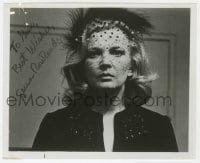 4x364 GENA ROWLANDS signed 8x10 publicity photo 1970s great close up wearing veil & black dress!