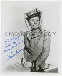4x803 IRENE DUNNE signed 8x10 REPRO still 1980s beautiful seated portrait wearing veiled hat!