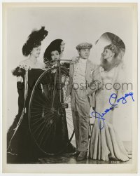 4x807 JAMES CAGNEY signed 8x10.25 REPRO still 1980s w/girls & penny-farthing in Yankee Doodle Dandy!