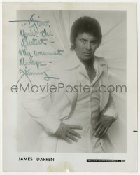 4x405 JAMES DARREN signed 8x10.25 publicity still 1970s when he was with the William Morris Agency!