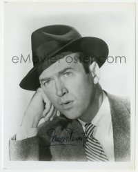 4x809 JAMES STEWART signed 8x10 REPRO still 1980s in suit & tie looking perplexed!
