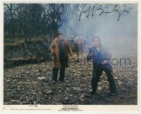 4x248 JEFF BRIDGES signed 8x10 mini LC #1 1972 in a scene with Barry Brown from Bad Company!