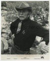 4x444 KIRK DOUGLAS signed 8x10 still 1975 great portrait in cowboy hat & tin star from Posse!
