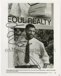 4x448 LAURENCE FISHBURNE signed 8x10 still 1991 striving to teach his son in Boyz N the Hood!