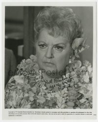 4x450 LEE PATRICK signed 8x10 still 1975 great close up wearing lei in The Black Bird!