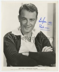 4x452 LEW AYRES signed 8x10 still 1981 youthful smiling portrait of the leading man at Paramount!
