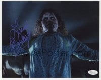 4x689 LINDA BLAIR signed color 8x10 REPRO still 1990s c/u as the possessed girl from the Exorcist!