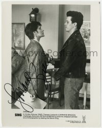 4x462 LORRAINE BRACCO signed 8x10.25 still 1989 close up challenging Peter Dobson in Sing!