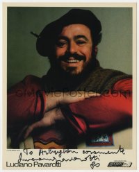 4x251 LUCIANO PAVAROTTI signed color 8x10 music publicity still 1978 famous opera singer by Levy!