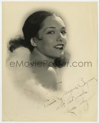 4x463 LUPE VELEZ signed 8x10 still 1930s glamorous portrait with sexy bare shoulder & fur!
