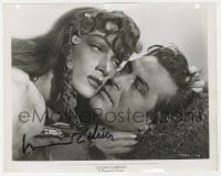 4x474 MARLENE DIETRICH signed 8x10 still 1947 c/u with Ray Milland in Golden Earrings by Schafer!
