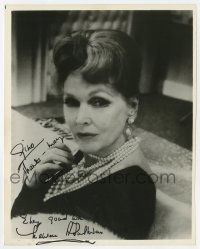 4x478 MAUREEN O'SULLIVAN signed 8x10 publicity photo 1980s c/u wearing pearls late in her career!