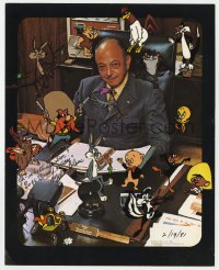 4x252 MEL BLANC signed color 8x10 publicity still 1978 portrait with his cartoon characters!