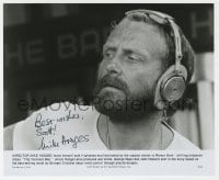 4x483 MIKE HODGES signed candid 7.75x9.5 still 1974 director of Terminal Man wearing headphones!