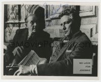 4x848 NO LOVE FOR JOHNNIE signed 8x10 REPRO still 1970s by BOTH Stanley Holloway AND Peter Finch!