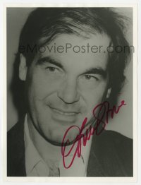 4x849 OLIVER STONE signed 7.5x9.5 REPRO still 1980s super close portriat of the writer/director!
