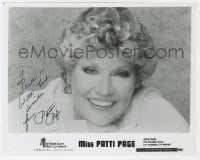 4x496 PATTI PAGE signed 8x10 publicity still 1980s wonderful smiling portrait of the singer!