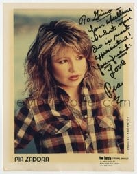 4x256 PIA ZADORA signed color 8x10 publicity still 1980s c/u of the sexy actress by Paul Harris!