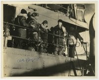 4x513 RICHARD E. BYRD signed 8x10 still 1937 the Antarctic explorer with his crew on their ship!