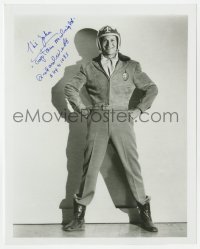 4x860 RICHARD WEBB signed 8x10 REPRO still 1983 smiling portrait in costume as Captain Midnight!