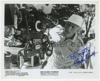 4x546 STANLEY KRAMER signed candid 8x10 still 1979 behind camera directing The Runner Stumbles!