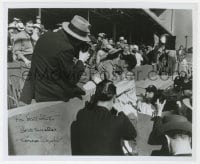 4x874 TERESA WRIGHT signed 8.25x9.75 REPRO still 1980s kissing Gary Cooper in Pride of the Yankees!