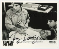 4x559 TONY DANZA signed video 8x10 still 1991 helping injured fellow inmate in Truth or Die!