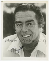 4x880 VICTOR MATURE signed 8x10.25 REPRO still 1980s great smiling portrait late in his career!