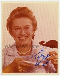 4x700 VIRGINIA CHRISTINE signed color 8x10.25 REPRO still 1979 Folgers Coffee's Mrs. Olson!