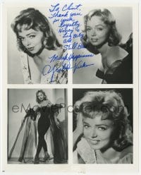 4x887 YVETTE VICKERS signed 8x10 REPRO still 1980s four portraits of the sexy actress!