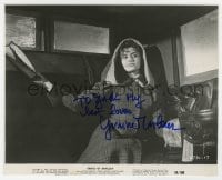 4x580 YVONNE MONLAUR signed 7.75x9.5 still 1960 close up in carriage from Brides of Dracula!