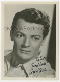 4x113 CORNEL WILDE signed 5x7 fan photo 1940s youthful head & shoulders portrait of the leading man!