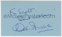 4x594 DAVID NIVEN signed 3x5 index card 1980s it can be framed & displayed with a repro!