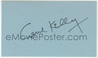 4x605 GENE KELLY signed 3x5 index card 1980s it can be framed & displayed with a repro!
