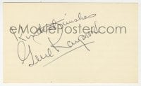 4x606 GENE RAYMOND signed 3x5 index card 1980s it can be framed & displayed with a repro!