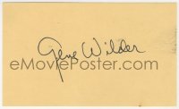 4x607 GENE WILDER signed 3x5 index card 1980s it can be framed & displayed with a repro!