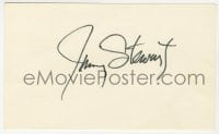 4x617 JAMES STEWART signed 3x5 index card 1980s it can be framed & displayed with a repro!