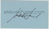 4x624 JUDD HIRSCH signed 3x5 index card 1980s it can be framed & displayed with a repro!
