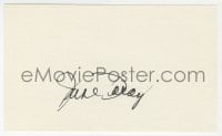 4x625 JUNE FORAY signed 3x5 index card 1980s it can be framed & displayed with a repro!