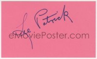 4x633 LEE PATRICK signed 3x5 index card 1980s it can be framed & displayed with a repro!