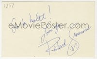 4x649 RICHARD SIMMONS signed 3x5 index card 1987 it can be framed & displayed with a repro!