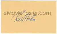 4x651 ROSS MARTIN signed 3x5 index card 1970s it can be framed & displayed with a repro!