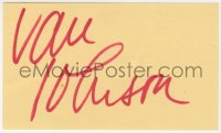 4x664 VAN JOHNSON signed 3x5 index card 1980s it can be framed & displayed with a repro!
