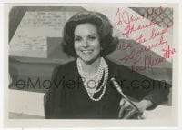 4x138 LEE MERIWETHER signed 5x7 photo 1980s smiling portrait by microphone later in her career!