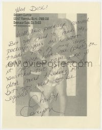 4x089 CHRISTY CANYON signed letter 2000s telling a collector she trades, but he has to be fair!