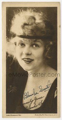 4x112 BLANCHE SWEET signed 4x9 fan photo 1910s smiling portrait of the silent leading lady!