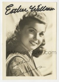 4x114 ESTHER WILLIAMS signed 4x5 fan photo 1950s head & shoulders portrait of the swimmer/actress!