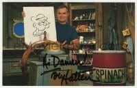 4x184 TOM HATTEN signed 4x6 postcard 1980s great portrait as the host of The Popeye Show!