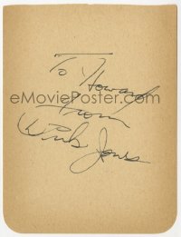 4x207 DICKIE JONES signed 4x5 album page 1940s it can be framed & displayed with a repro!