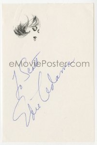4x209 EDIE ADAMS signed 4x6 stationery 1980s it can be framed & displayed with a repro!